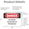Signmission No Entry Blasting In Progress Danger Sign, Vinyl Decal, 5in W x 3.5in L, 2PK OS-2PACK-DS-D-35-L-2492 - alternate 6